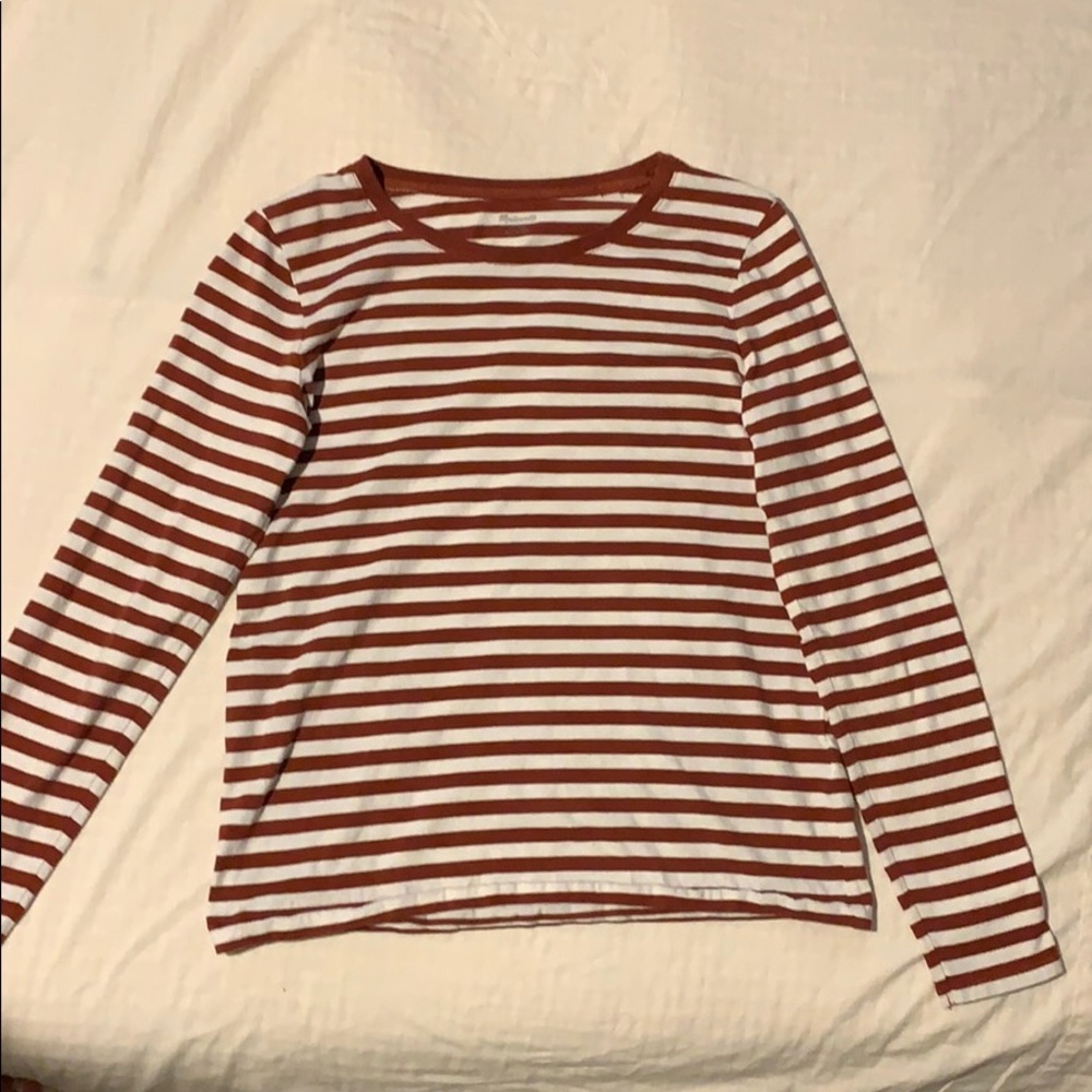 madewell striped long sleeve shirt